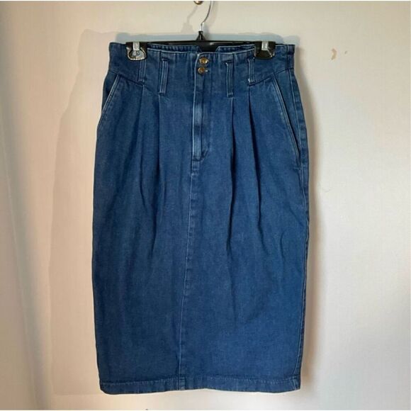 Vintage 80’s Sasson Denim Midi Skirt. Pockets! Ooh la la sasson! - Picture 14 of 14